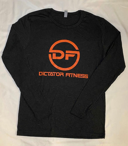 UNISEX DF Long Sleeve Shirt Dark Gray w/ Orange DF Logo